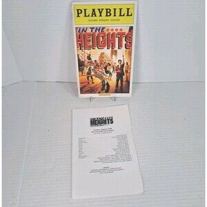 In The Heights Playbill Aug 2008 Original Broadway Cast Richard Rodgers Theatre